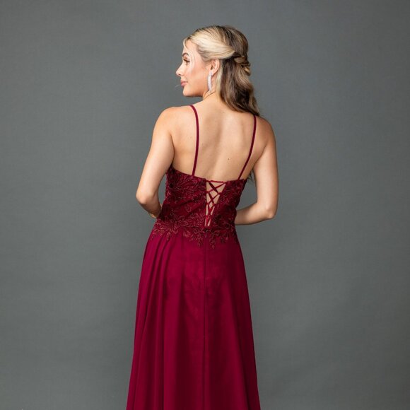 New A-Line Chiffon Mother Of Bride Dress w/ Lace Embroidery & Bolero DQ 4542 - Picture 4 of 9